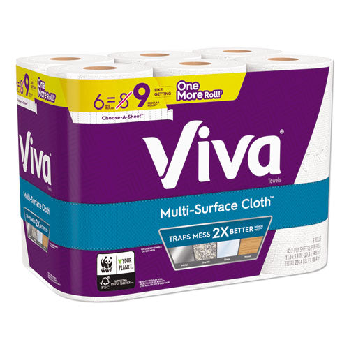 Viva Multi-Surface Cloth Choose-A-Sheet Paper Towels 1 Ply 83 Sheets (24 Rolls) 49413