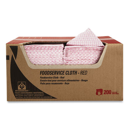 WypAll Foodservice Cloths, 12.5 x 23.5, Red, 200-Carton 51639