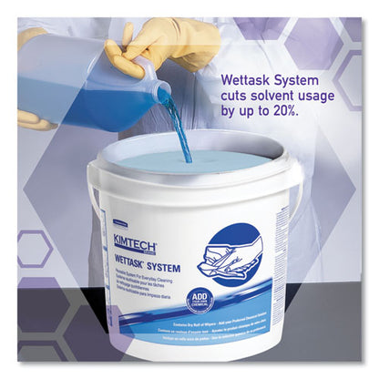 Kimtech WetTask Wiper Bucket, White-Blue, 4-Carton 51677
