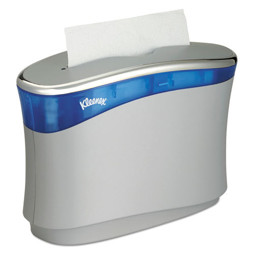 Kleenex Reveal Countertop Folded Towel Dispenser, 13.3 x 5.2 x 9, Soft Gray-Translucent Blue 51904