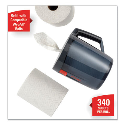 WypAll Reach Towel System Dispenser, 9.5 x 7 x 8.75, Black-Smoke 53688
