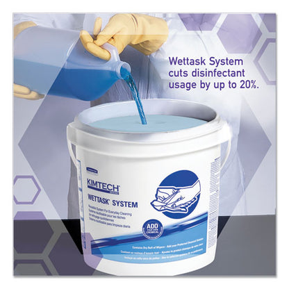 Kimtech WetTask System Prep Wipers for Bleach, Disinfectants and Sanitizers Hygienic Enclosed System Refills, 250-Roll, 6 Roll-Carton 53850