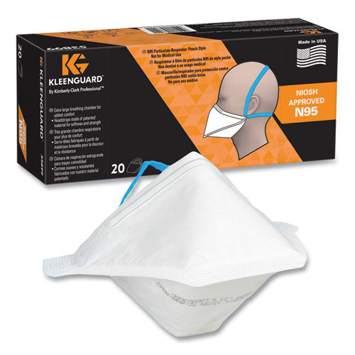KleenGuard N95 Respirator, Regular Size, 20-Box 53899