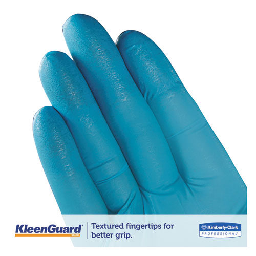 KleenGuard G10 Powder-Free Large Blue 242 mm Length Nitrile Gloves (1000 Count) 417-57373