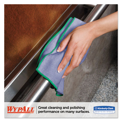 WypAll Microfiber Cloths, Reusable, 15 3-4 x 15 3-4, Blue, 6-Pack 83620