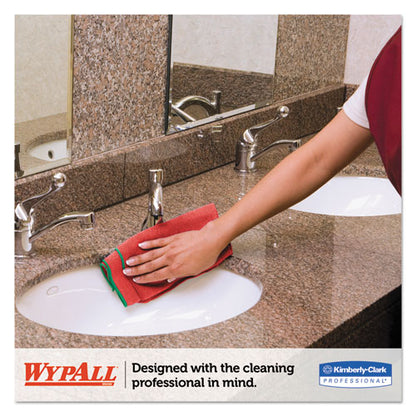 WypAll Microfiber Cloths, Reusable, 15 3-4 x 15 3-4, Red, 6-PK, 4 PK-CT 83980