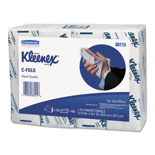 Kleenex C-Fold Paper Towels, 10 1-8 x 13 3-20, White, 150-Pack, 16-Carton 88115