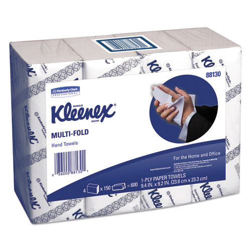 Kleenex Multi-Fold Paper Towels,(4) 4PK Bundles, 9 1-5x9 2-5, White, 150-Pack, 16-Carton 88130
