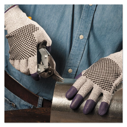 KleenGuard G60 Purple Nitrile Gloves, 230 mm Length, Medium-Size 8, Black-White, 12 Pair-CT KCC 97431