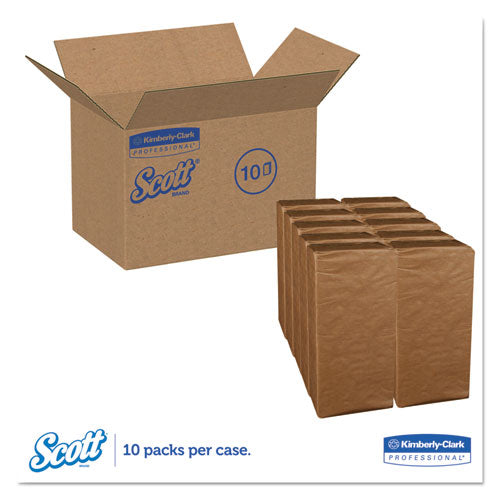 Scott 1-8-Fold Dinner Napkins, 2-Ply, 17 x 14 63-100, White, 250-Pack, 12 Packs-Carton KCC 98200
