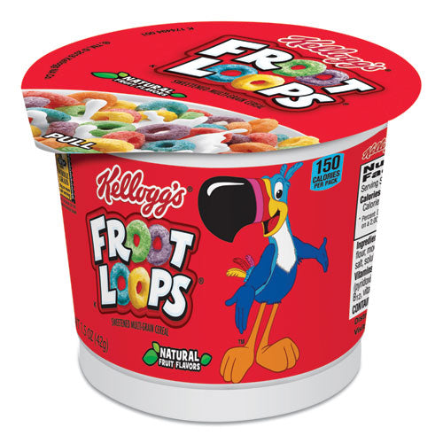 Kellogg's Froot Loops Breakfast Cereal, Single-Serve 1.5 oz Cup, 6-Box 3800012465
