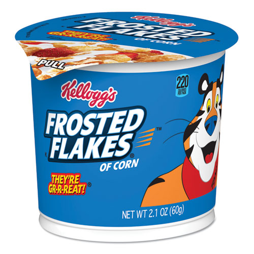 Kellogg's Breakfast Cereal, Frosted Flakes, Single-Serve 2.1 oz Cup, 6-Box 3800012468