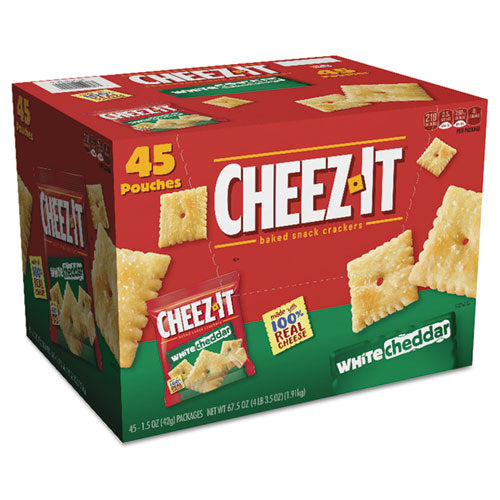 Sunshine Cheez-it Crackers, 1.5 oz Bag, White Cheddar, 45-Carton 2410010892