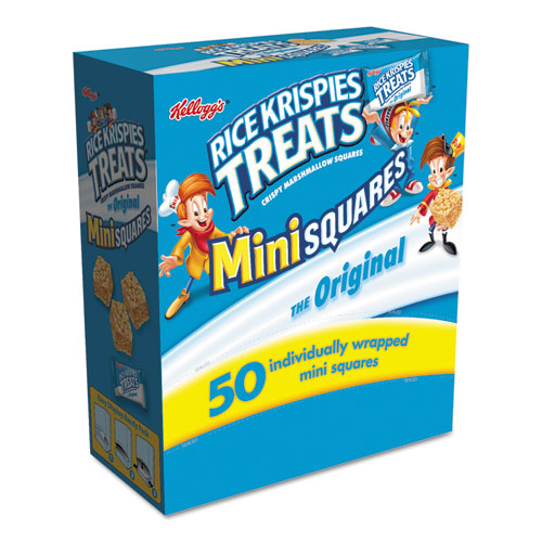 Kellogg's Rice Krispies Treats, Mini Squares, 0.39 oz, 50-Box 3800012346