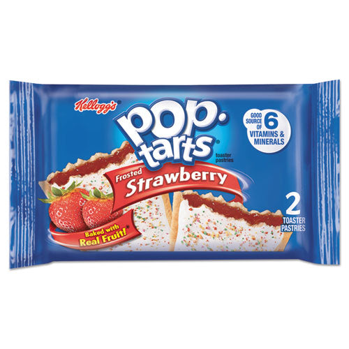 Kellogg's Pop Tarts, Frosted Strawberry, 3.67 oz, 2-Pack, 6 Packs-Box 3800031732