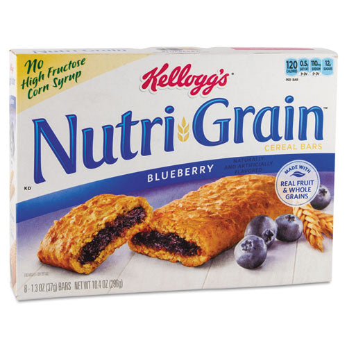 Kellogg's Nutri-Grain Soft Baked Breakfast Bars, Blueberry, Indv Wrapped 1.3 oz Bar, 16-Box 3800035745