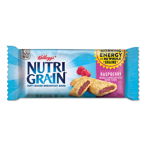 Kellogg's Nutri-Grain Soft Baked Breakfast Bars, Raspberry, Indv Wrapped 1.3 oz Bar, 16-Box 3800035845