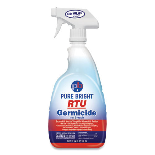 Pure Bright RTU Germicide With Bleach, Fresh Scent, 32 oz Spray Bottle, 9-Carton 21598638591