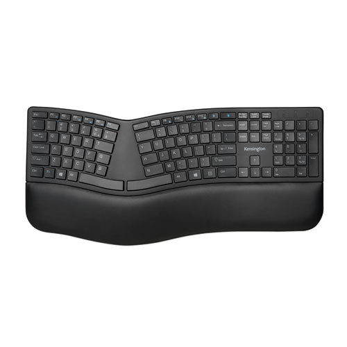 Kensington Pro Fit Ergo Wireless Keyboard, 18.98 x 9.92 x 1.5, Black K75401US