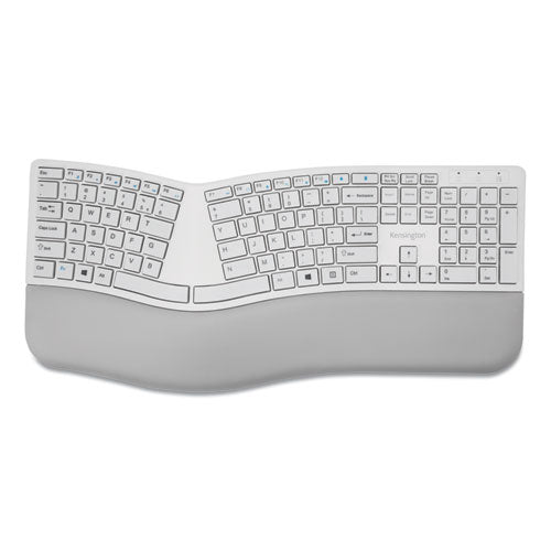 Kensington Pro Fit Ergo Wireless Keyboard, 18.98 x 9.92 x 1.5, Gray K75402US