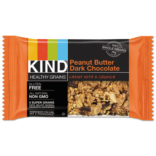 Kind Healthy Grains Bar, Peanut Butter Dark Chocolate, 1.2 oz, 12-Box 18083