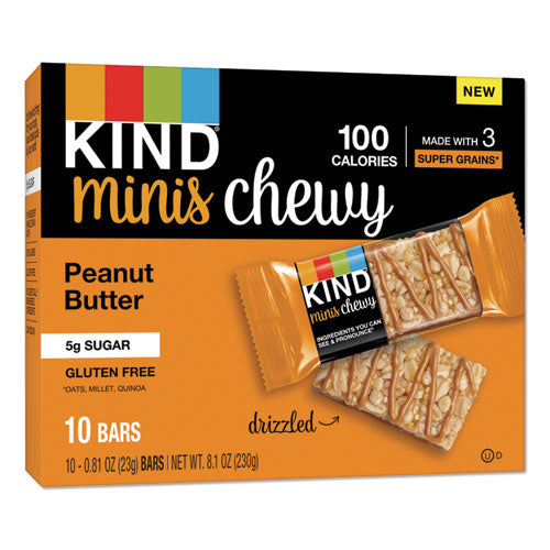 Kind Minis Chewy, Peanut Butter, 0.81 oz 10-Pack 27895