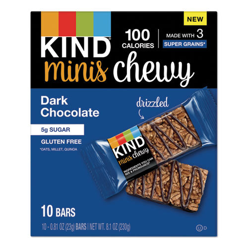 Kind Minis Chewy, Dark Chocolate, 0.81 oz,10-Pack 27896