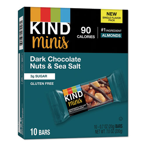 Kind Minis, Dark Chocolate Nuts-Sea Salt, 0.7 oz, 10-Pack 27959