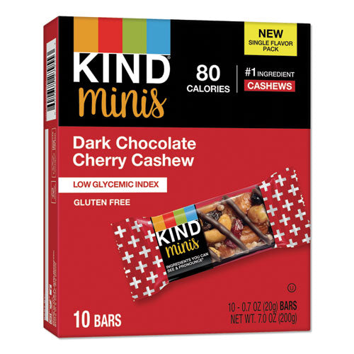 Kind Minis, Dark Chocolate Cherry Cashew, 0.7 oz, 10-Pack 27962