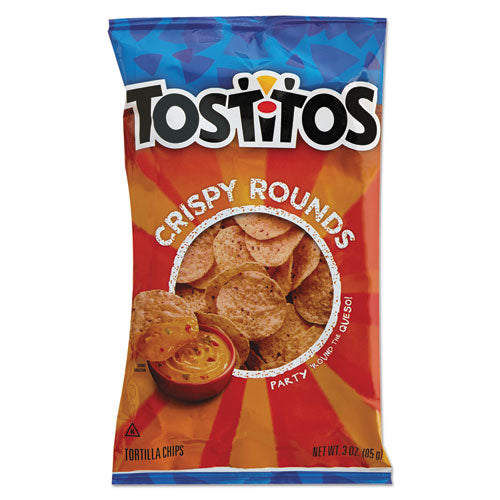 Tostitos Tortilla Chips Crispy Rounds, 3 oz Bag, 28-Carton 028400208710
