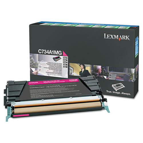 Lexmark C748H1MG Return Program High-Yield Toner, 10,000 Page-Yield, Magenta C748H1MG