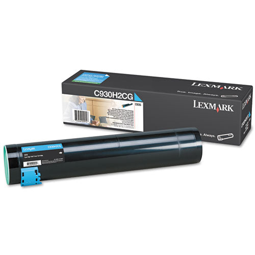 Lexmark C930H2CG High-Yield Toner, 24,000 Page-Yield, Cyan C930H2CG