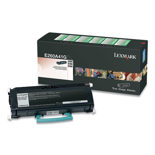 Lexmark E260A41G Return Program Toner, 3,500 Page-Yield, Black E260A41G