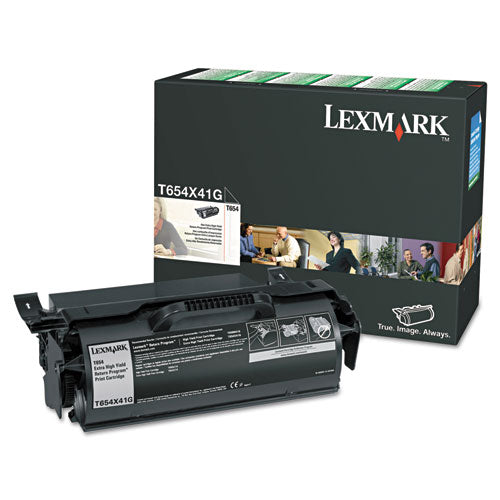 Lexmark T654X41G Extra High-Yield Toner, 36,000 Page-Yield, Black T654X41G