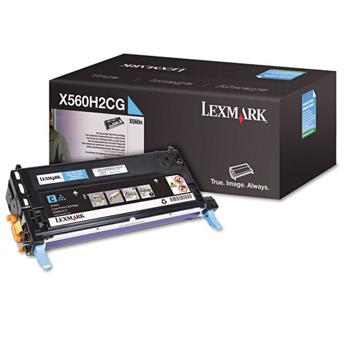 Lexmark X560H2CG High-Yield Toner, 10,000 Page-Yield, Cyan X560H2CG