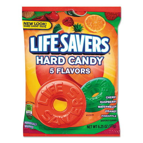 LifeSavers Hard Candy, Original Five Flavors, 6.25 oz Bag NFG885011