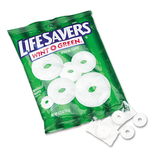 LifeSavers Hard Candy Mints, Wint-O-Green, Individually Wrapped, 6.25 oz Bag NFG885041