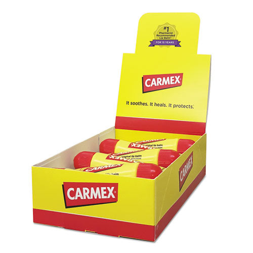 Carmex Moisturizing Lip Balm, Original Flavor, 0.35oz, 12-Box 11313