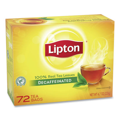 Lipton Tea Bags Decaffeinated 16 oz Bags (72 Tea Bags) 290