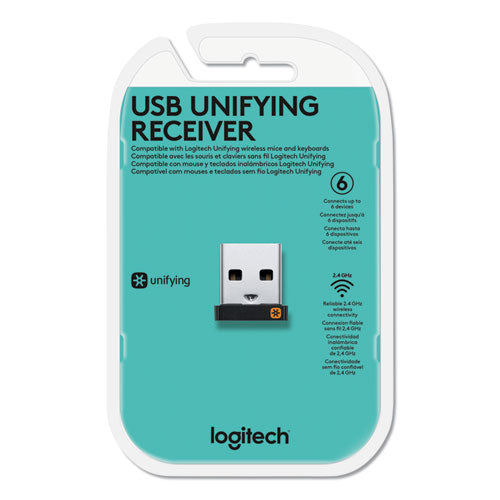 Logitech USB Unifying Receiver, Black 910-005235