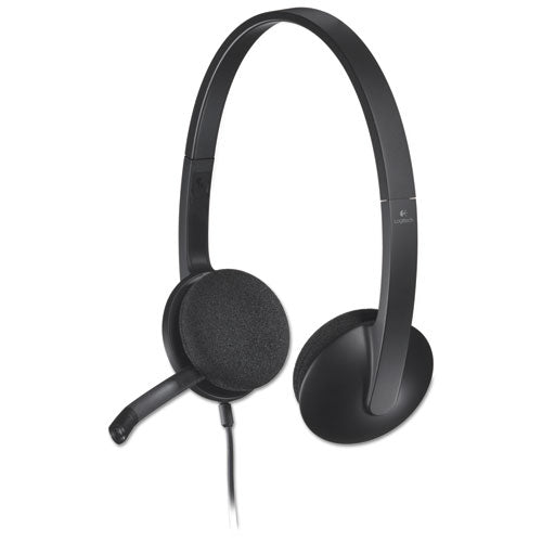 Logitech H340 Corded Headset, USB, Black 981-000507