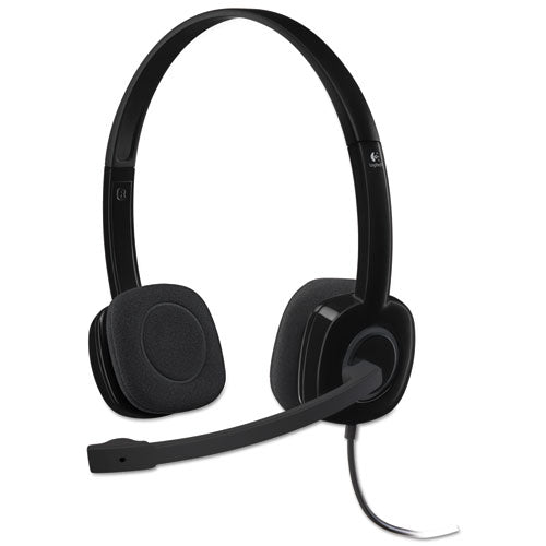 Logitech H151 Binaural Over-the-Head Stereo Headset, Black 981-000587