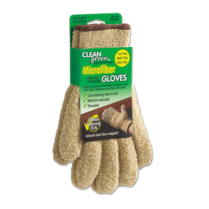 Master Caster CleanGreen Microfiber Dusting Gloves, 5" x 10, Pair 18040