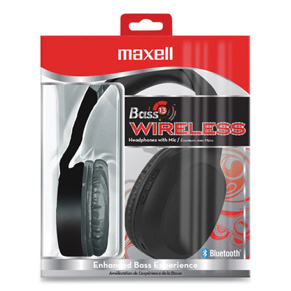Maxell Bass 13 Wireless Headphone with Mic, Black 199793