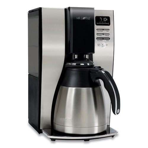 Mr. Coffee 10-Cup Thermal Programmable Coffeemaker, Stainless Steel-Black 2131962