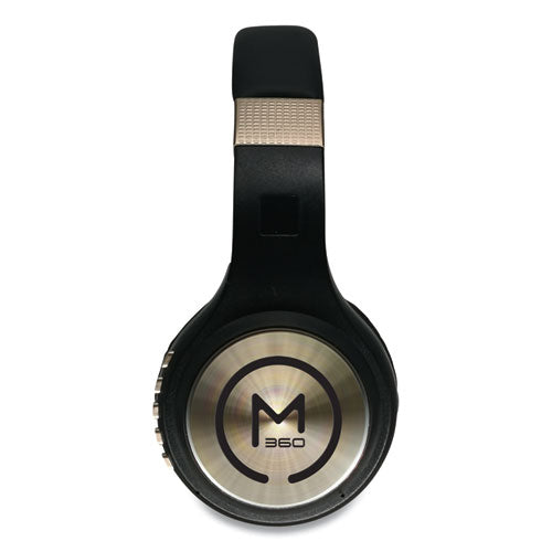 Morpheus 360 SERENITY Stereo Wireless Headphones with Microphone, Black with Gold Accents HP5500G
