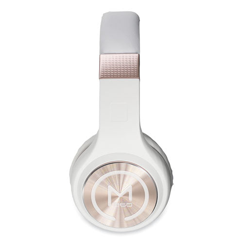 Morpheus 360 SERENITY Stereo Wireless Headphones with Microphone, White with Rose Gold Accents HP5500R