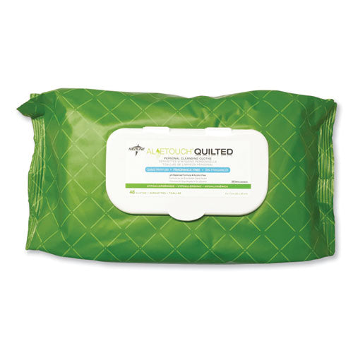 Medline FitRight Select Premium Personal Cleansing Wipes, 8 x 12, 48-Pack, 12 Pks-Ctn MSC263625
