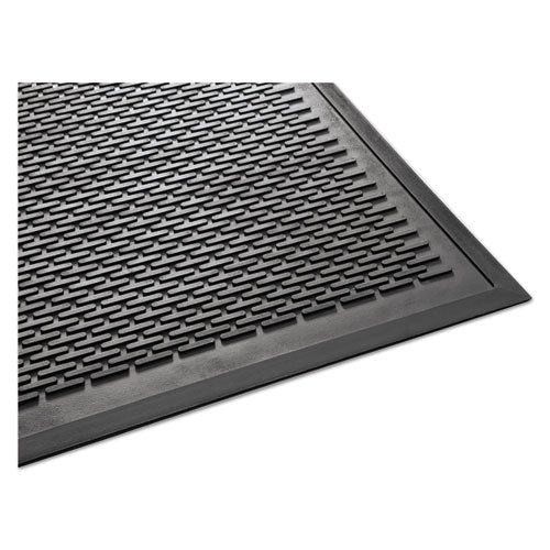 Guardian Clean Step Outdoor Rubber Scraper Mat, Polypropylene, 36 x 60, Black 14030500