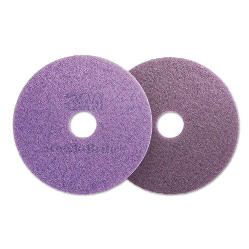 Scotch-Brite Diamond Floor Pads, 16" Diameter, Purple, 5-Carton 08743